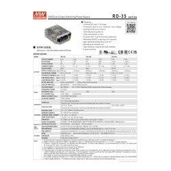  MEAN WELL - RD-3513 - SPECYFIKACJA - SPECIFICATION - KARTA PRODUKTU - 2